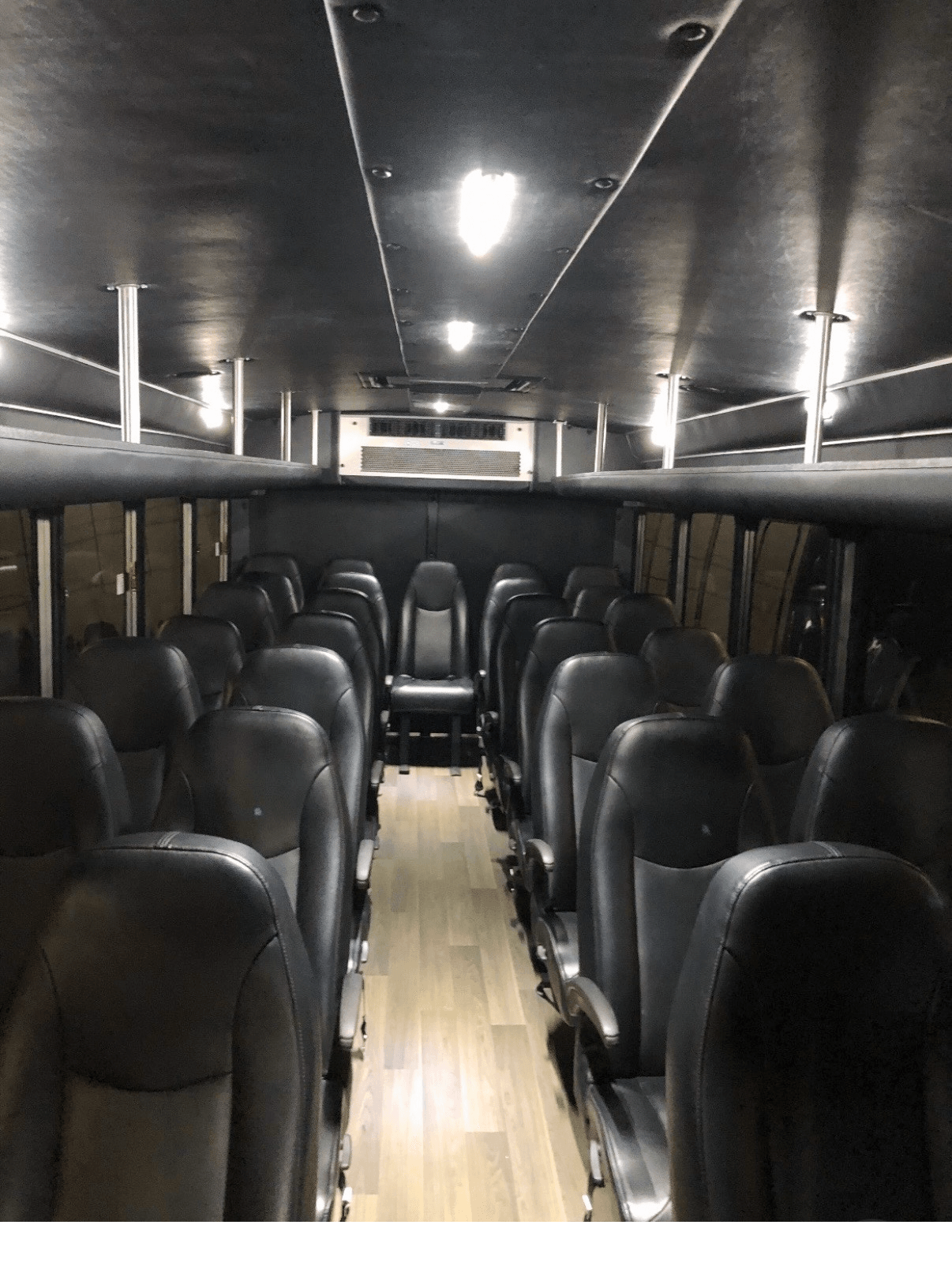 24-passenger mini coach interior seating layout